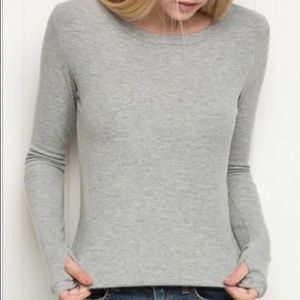 Brandy Melville gray long sleeve top